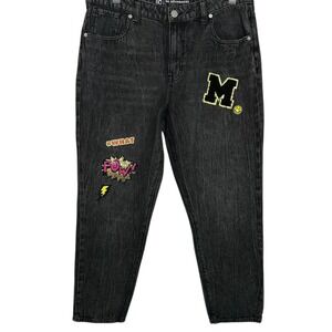 No Boundaries Y2K Comic Patch Black Denim Nobo Jeans Juniors 15 Womens‎ 14 Ankle